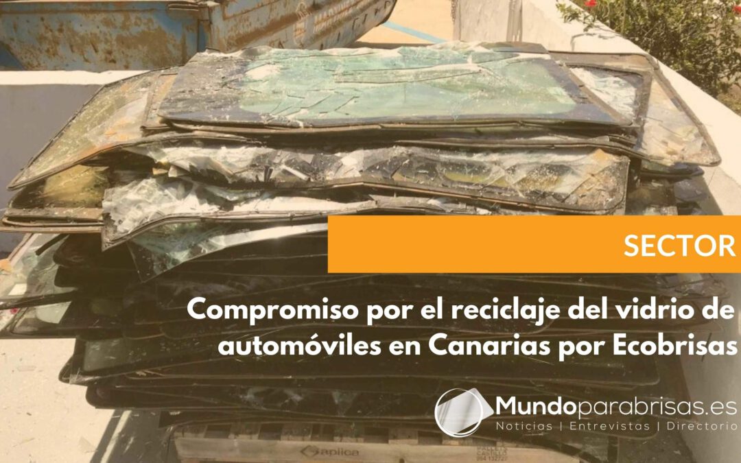 Compromiso por el reciclaje del vidrio de automóviles en Canarias por Ecobrisas